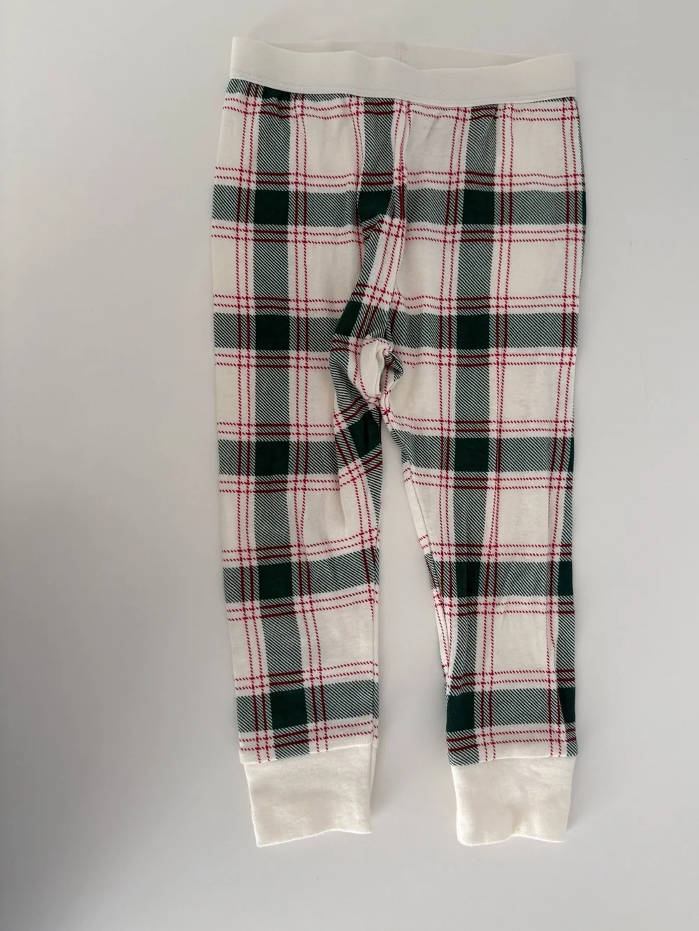 Wondershop White, Green & Red Plaid Kids Pajama Set 2T